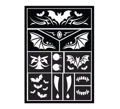 Stencil per trucco da vampiro 14x20 cm