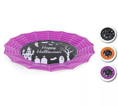 Piatto Halloween in colori assortiti misura 34x25,5x3 cm