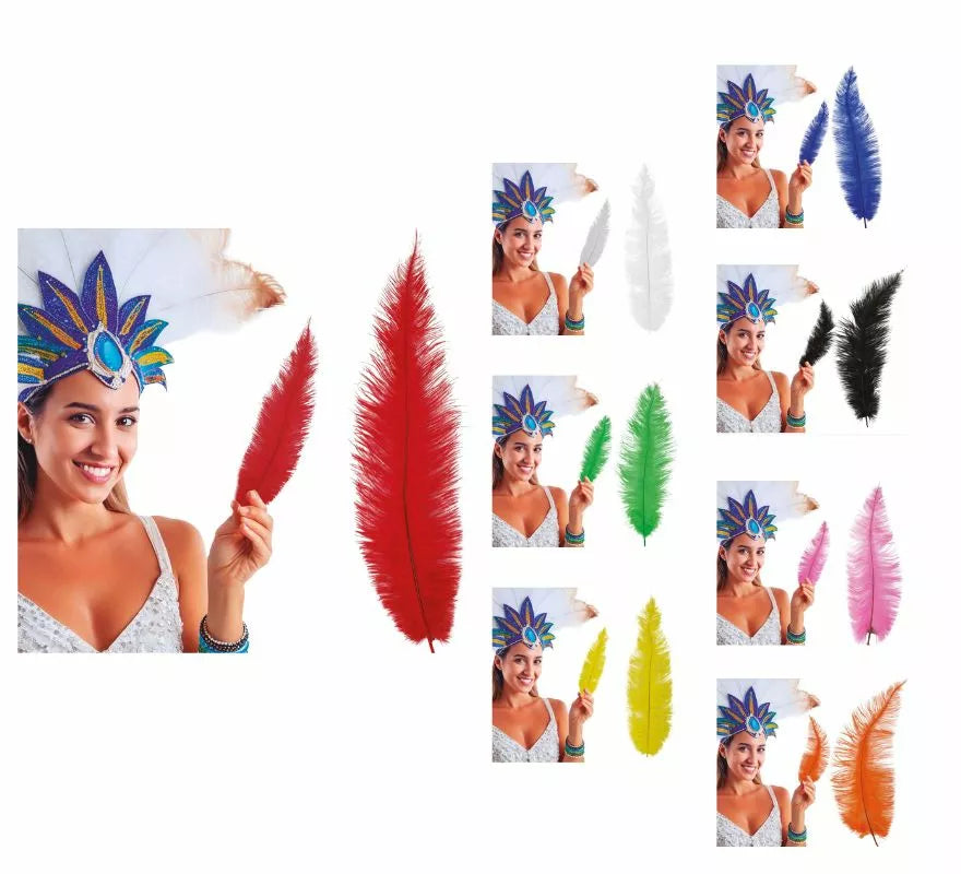 Translation missing: it.Pluma de Avestruz Grande en varios colores 40 cm
