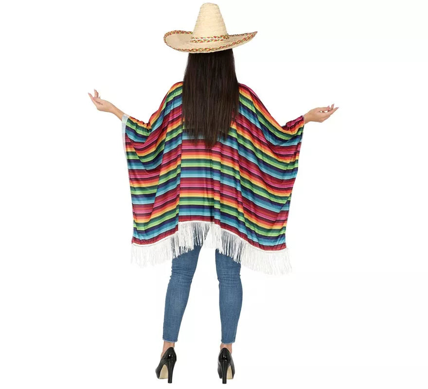 Translation missing: es.Poncho de Mexicano Multicolor para adulto
