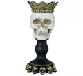 Portavela Calavera de Resina de 25x12 cm