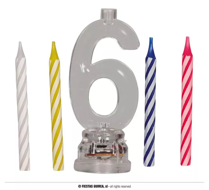 Translation missing: it.Portavela Led Nº 6 con 4 Velas, de 13 cm