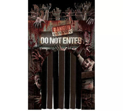 """Porta con Tenda Zombies "" "" Pericolo """" 145x240 cm"""