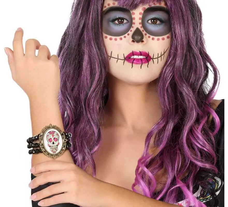 Translation missing: es.Pulsera Ancha del Día de los Muertos