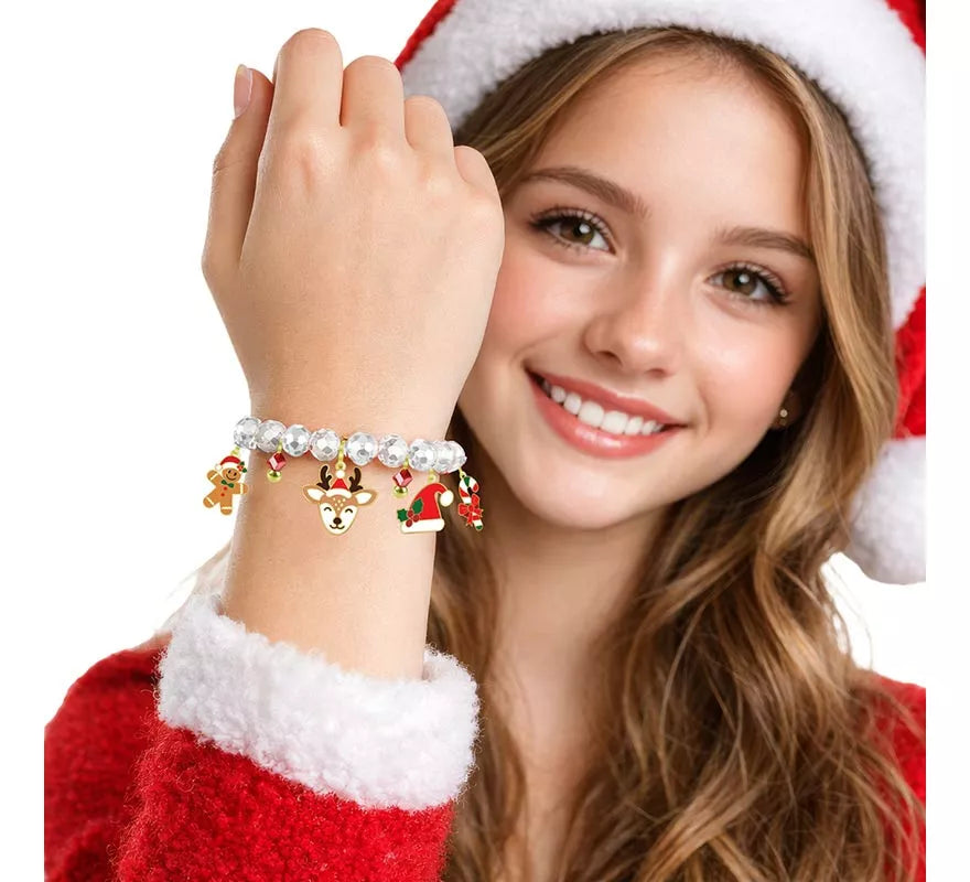 Translation missing: it.Pulsera blanca con Colgantes Navideños