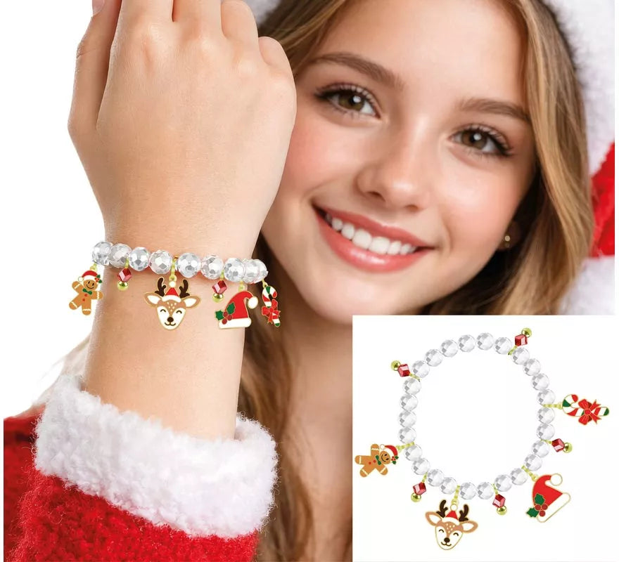 Translation missing: it.Pulsera blanca con Colgantes Navideños