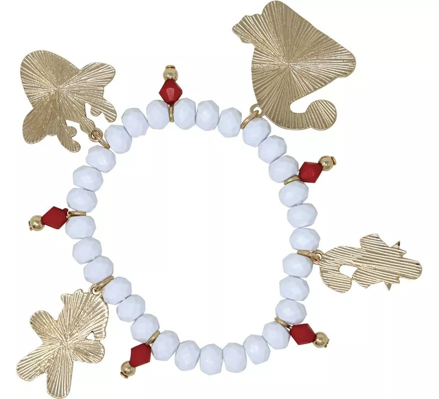 Translation missing: it.Pulsera blanca con Colgantes Navideños