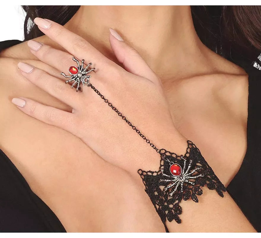 Translation missing: es.Pulsera Bordada y Anillo Araña