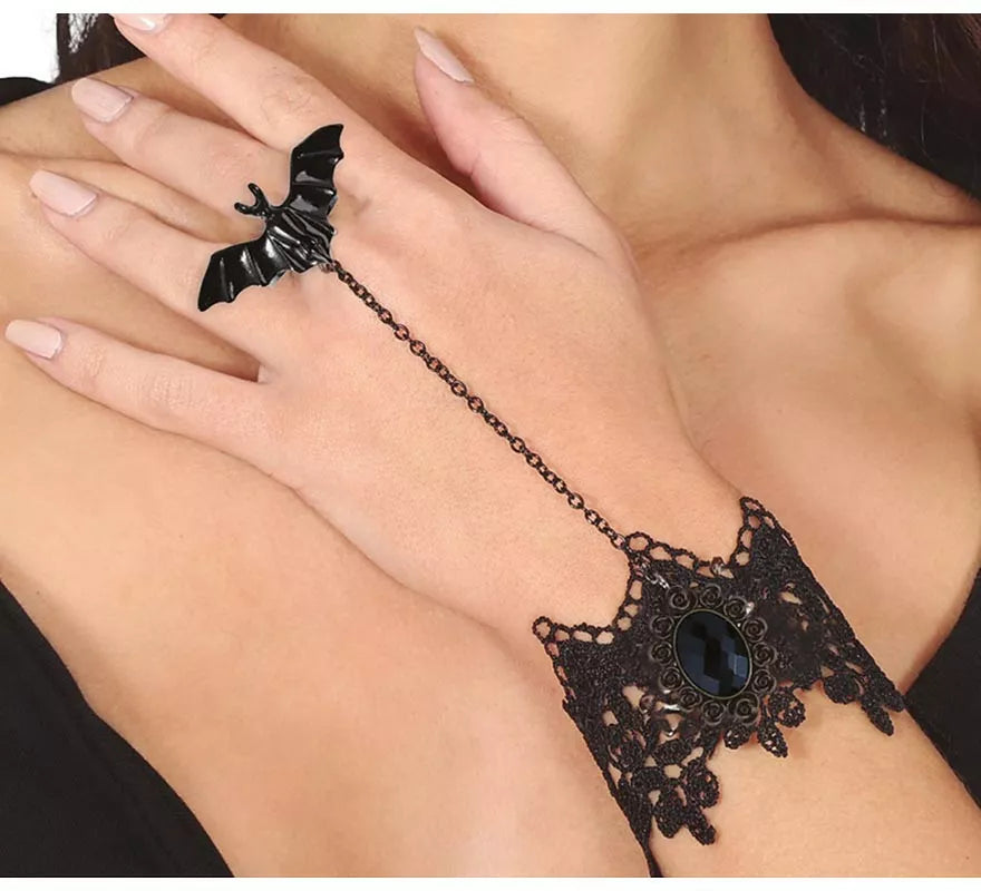 Translation missing: it.Pulsera Bordada y Anillo Murciélago