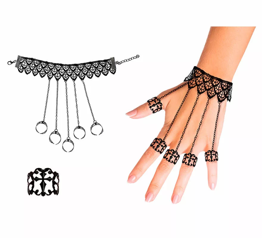 Pulsera con Anillos Góticos