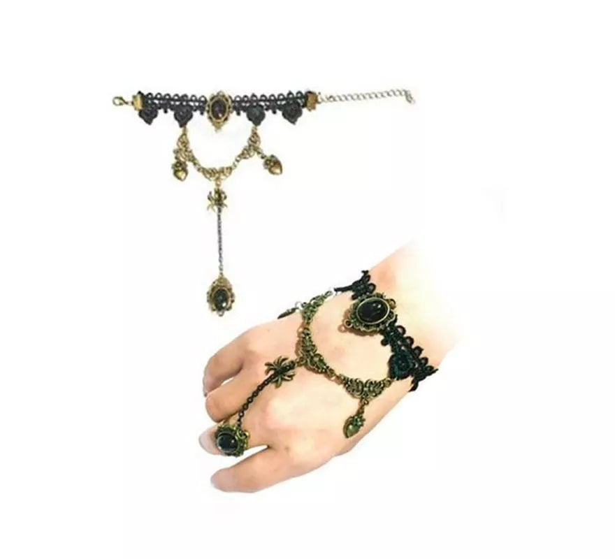 Translation missing: it.Pulsera de Encaje Gótico de Araña