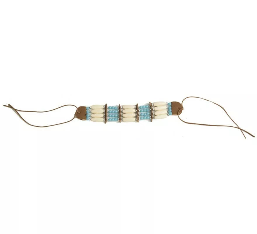 Translation missing: it.Pulsera de Indio con adornos Azules y Blancos