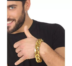 Braccialetto imitazione oro rapper