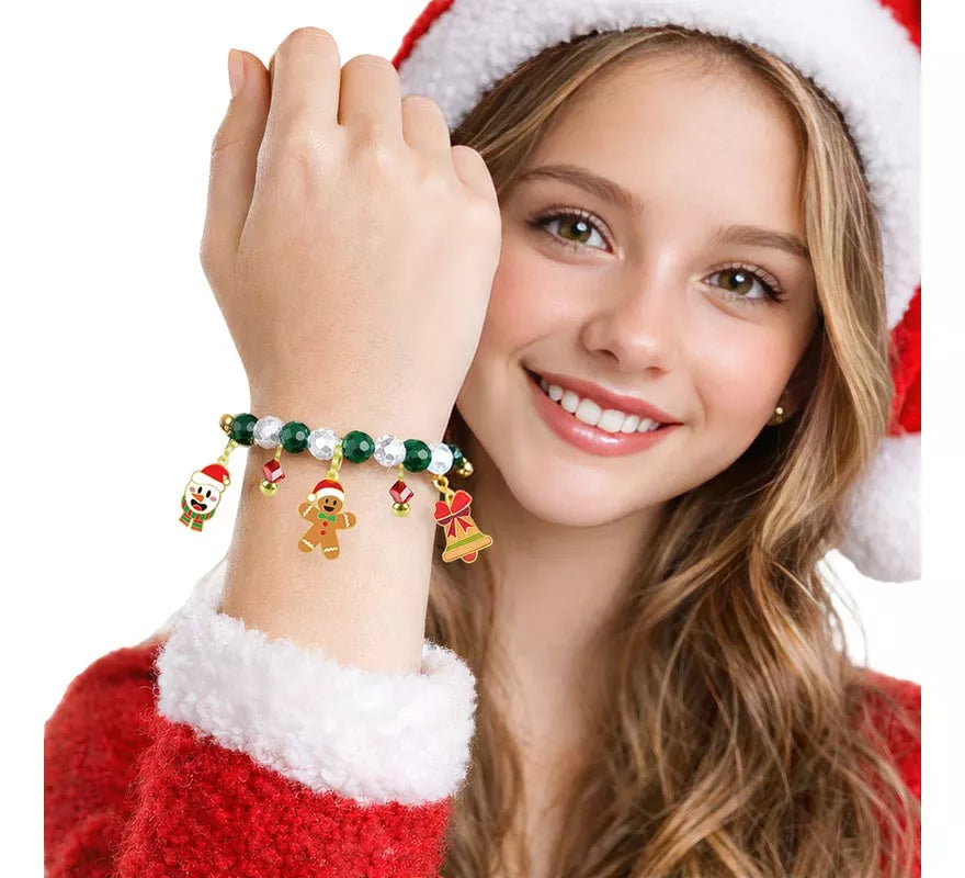 Translation missing: it.Pulsera roja y verde con Colgantes de Muñeco de Jengibre