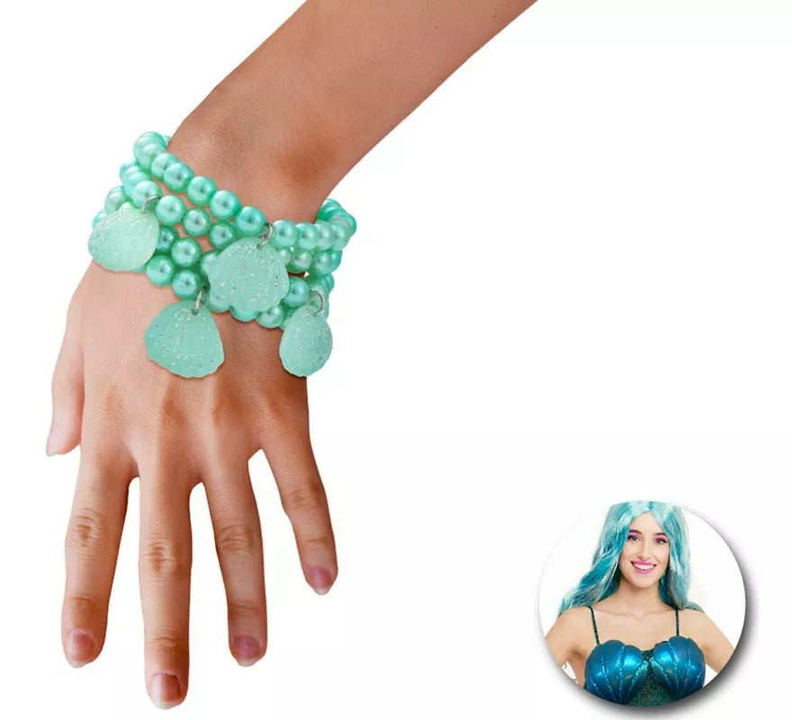 Translation missing: it.Pulsera Sirena con perlas azules