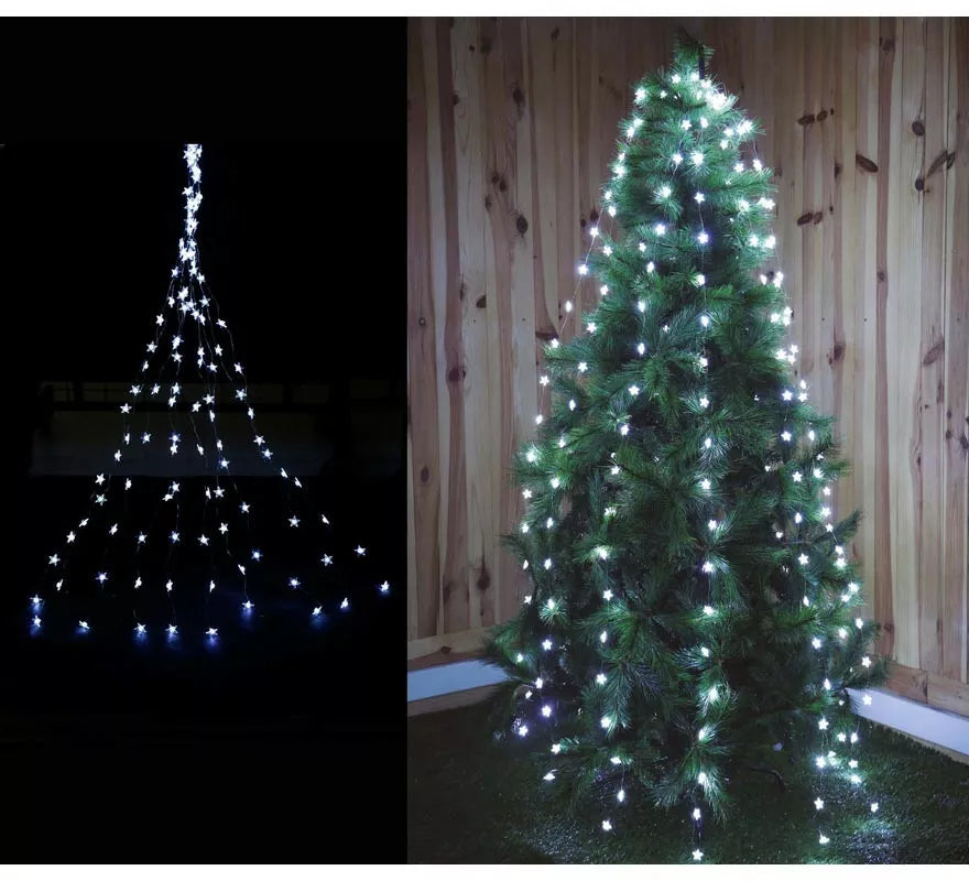 Translation missing: es.Rama de 200 Led Estrellas blancas con 8 funciones