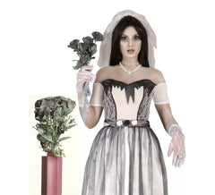 Bouquet di rose nere da 65 cm per Halloween