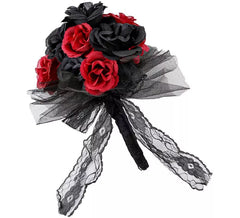 Bouquet di rose rosse e nere