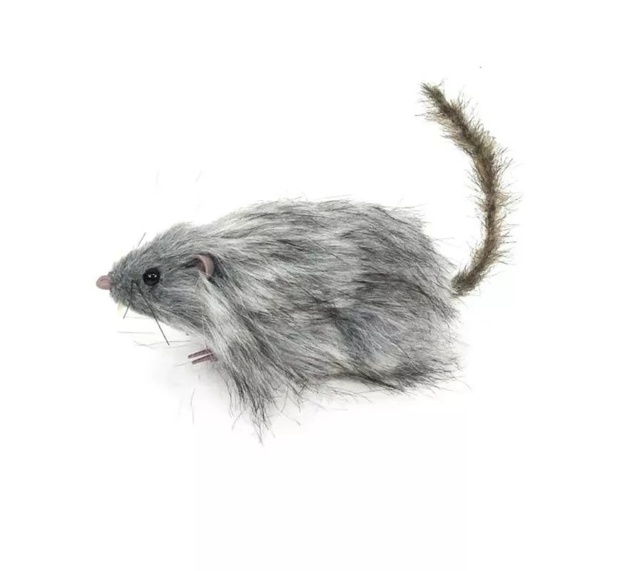 Translation missing: es.Rata Peluda Gris de 7x17 cm