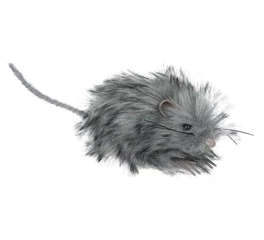 Translation missing: it.Ratón Peludo gris de 11 cm