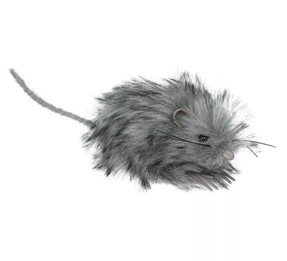 Ratón Peludo gris de 11 cm