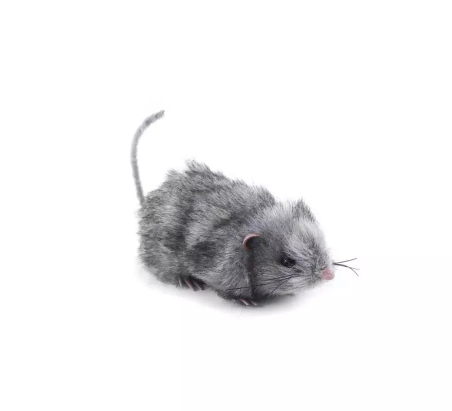 Translation missing: it.Ratón peludo gris de 18 cm