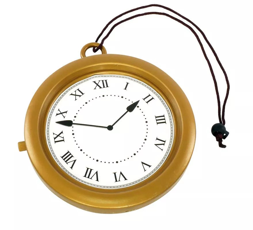 Reloj de Bolsillo Gigante dorado 20 cm