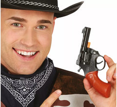 Piccolo revolver marrone da 18 cm