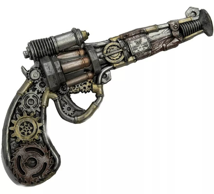 Translation missing: it.Revólver Steampunk con Rodamientos de Foam 31x18 cm