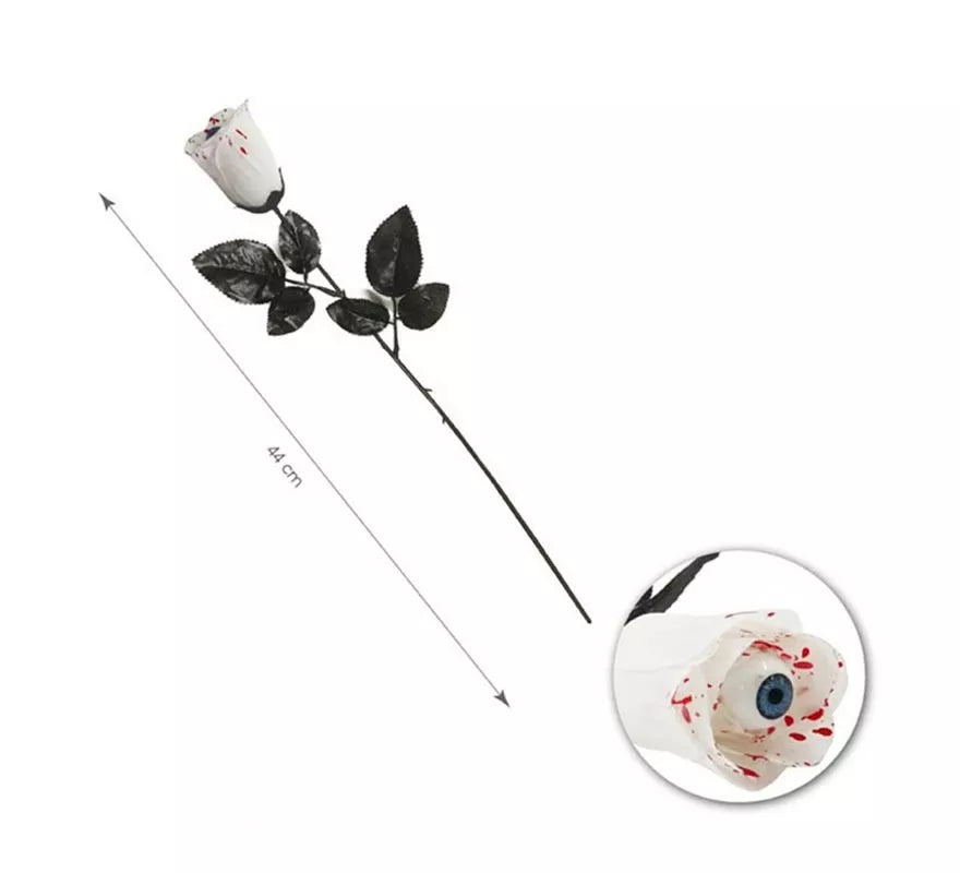 Translation missing: es.Rosa Blanca con Ojo de 44 cm