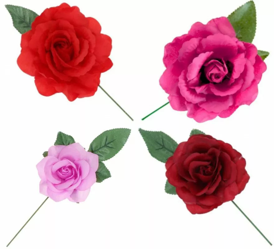 Translation missing: it.Rosa de Sevillana o Chulapa con varilla de 13 cm en varios colores