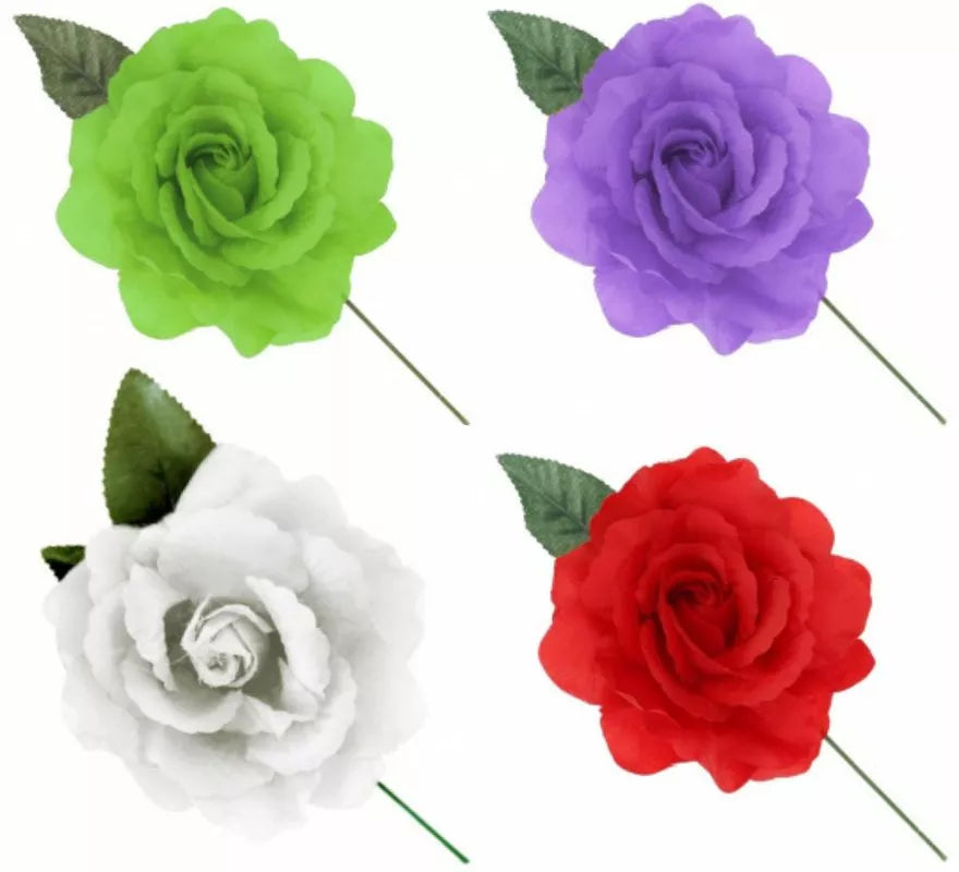 Translation missing: it.Rosa de Sevillana o Chulapa con varilla de 15 cm en varios colores