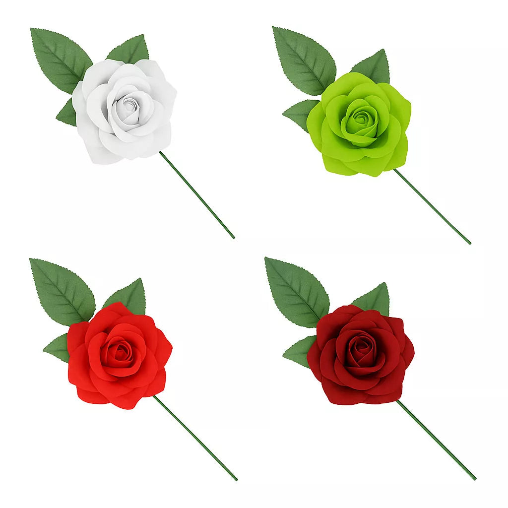 Translation missing: es.Rosa de Sevillana o Chulapa con varilla de 8 cm en varios colores