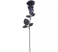 Rosa negra con Calavera morada