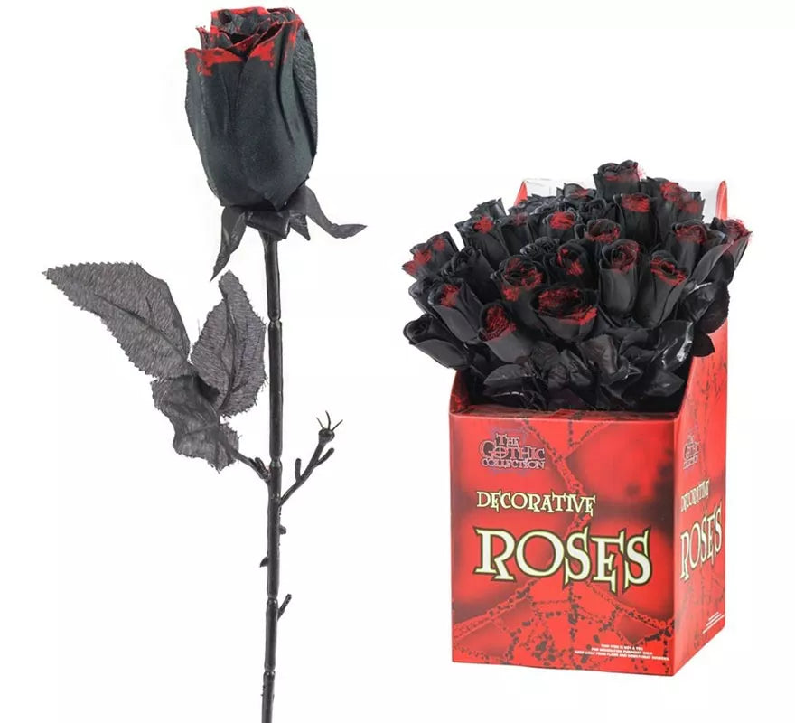 Translation missing: es.Rosa negra y roja de 46 cm