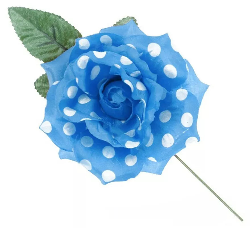 Translation missing: it.Rosa Sevillana con Lunares Blancos y Varilla 15 cm en varios colores