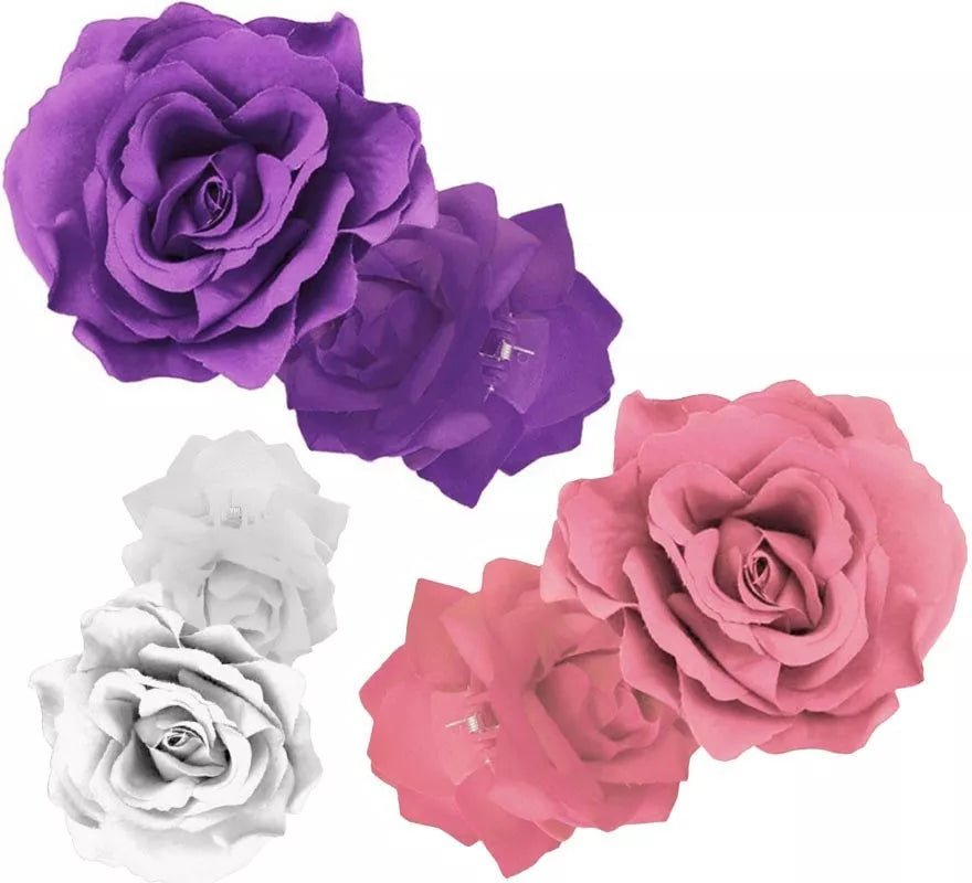 Translation missing: es.Rosa Sevillana o Chulapa de 9 cm con pinza en varios colores