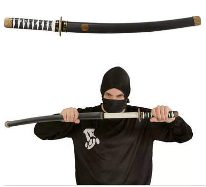 Sable de Japonés o Espada Ninja negra de 76 cm con funda