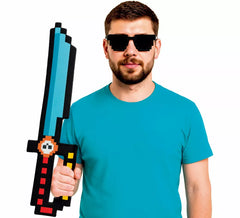 Sciabola pixel blu, 60x19 cm