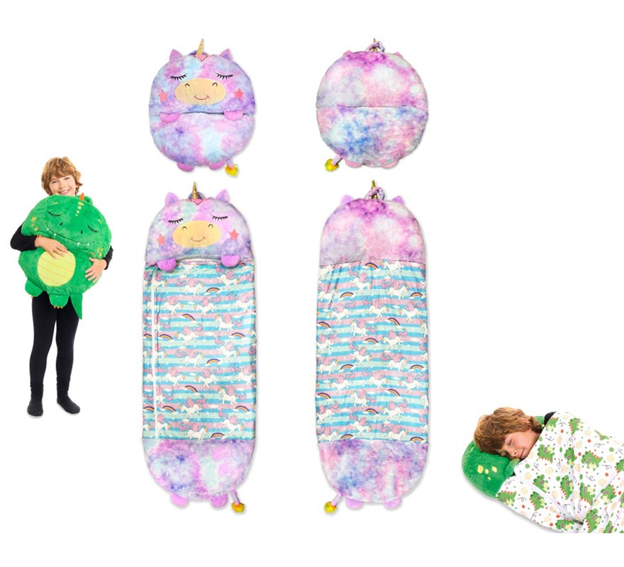 Translation missing: es.Saco de Dormir con Cojín Unicornio iridiscente de 135 cm