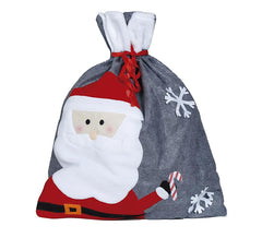 Borsa Babbo Natale grigia 50X60 cm