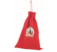 Santa sacco di ornamento rosso con babbo natale 70x50 cm