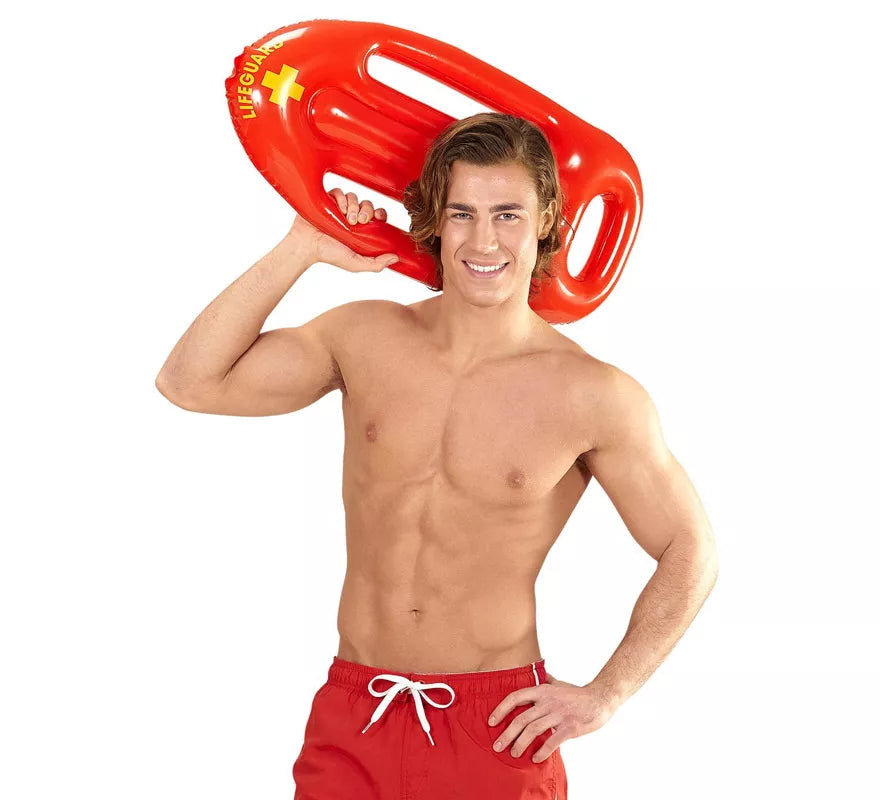 Salvavidas Hinchable Rojo de Socorrista o Vigilante de la Playa de 73 cm
