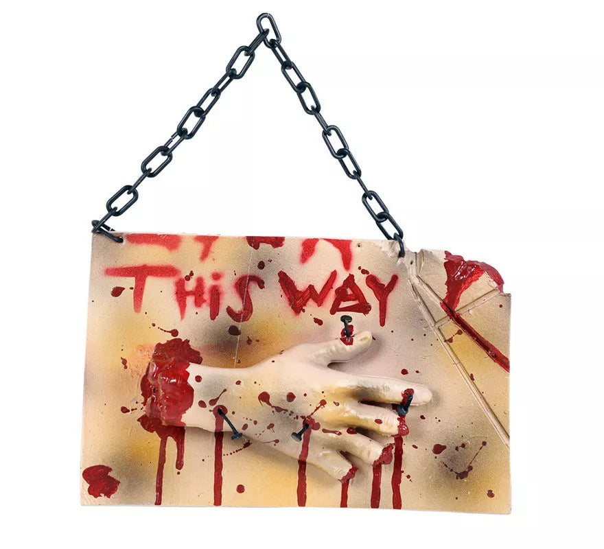 Translation missing: it.Señal Colgante con Mano 34X31X7 cm