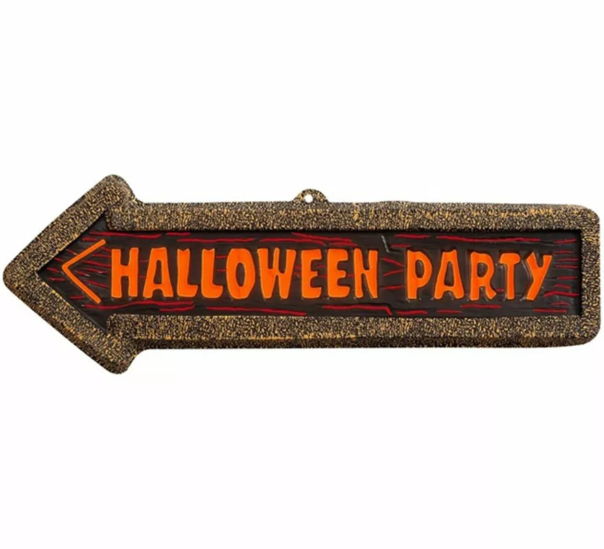 Translation missing: es.Señal 'Halloween Party' Fluorescente de 56x17 cm