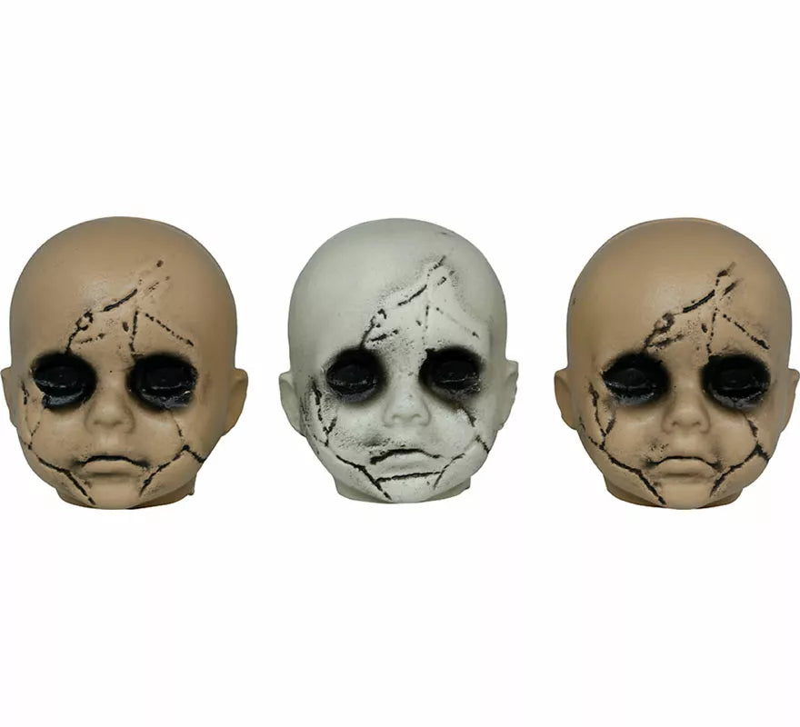 Set 3 Cabezas de Terror de 10 cm