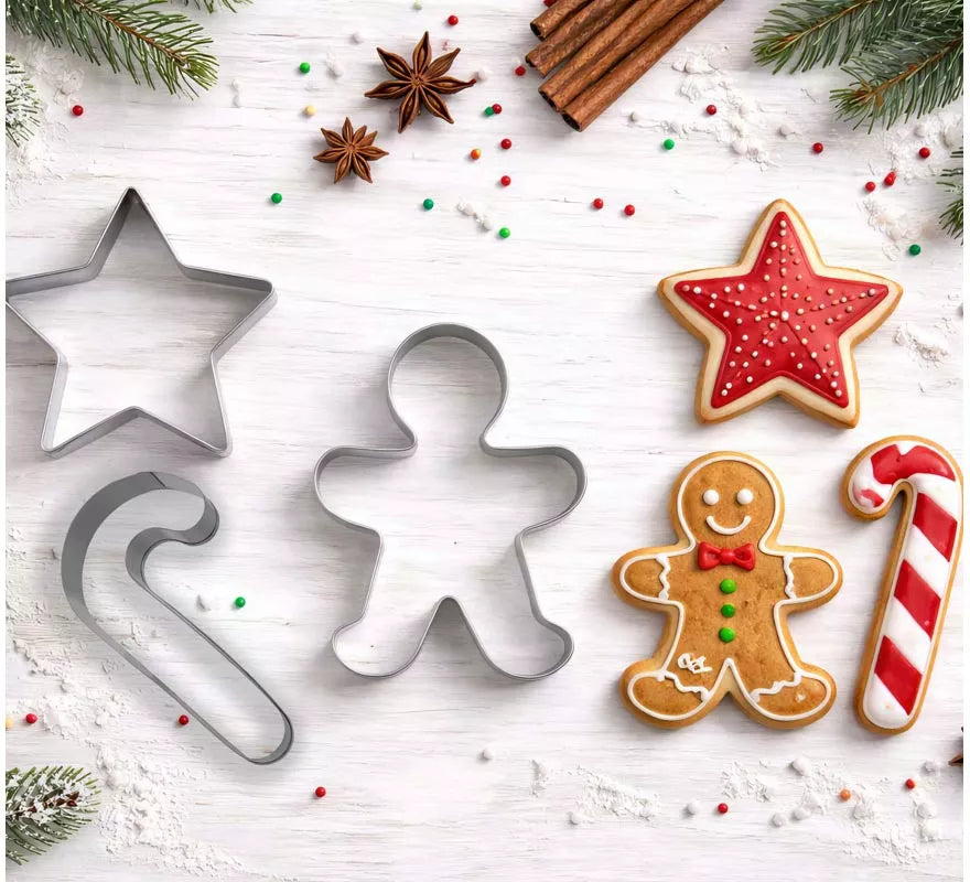 Translation missing: it.Set de 3 Moldes Metálicos Navideños para Galletas de 9 cm
