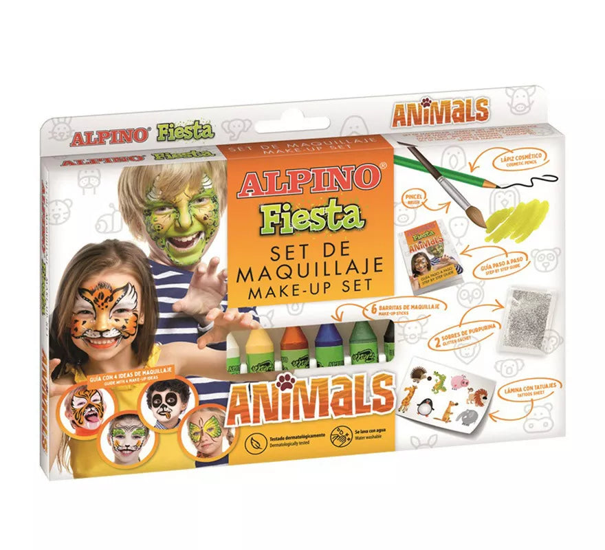 Set de Maquillaje Animales Fiesta en colores surtidos de 6 unidades de 5 grs