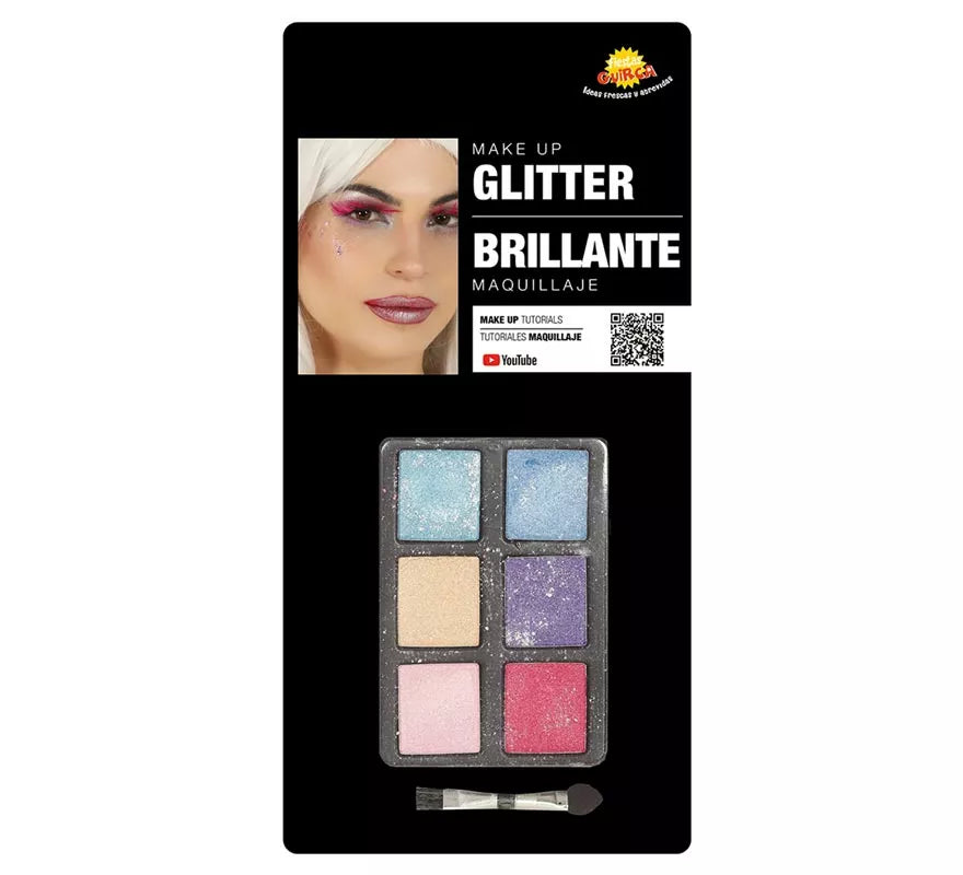 Translation missing: it.Set de Maquillaje con 6 Colores con Glitter y Pincel