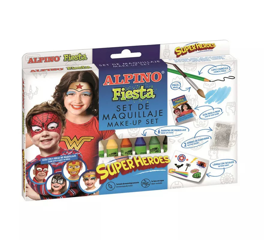 Translation missing: es.Set de Maquillaje Super Héroes Fiesta en colores surtidos de 6 unidades de 5 grs